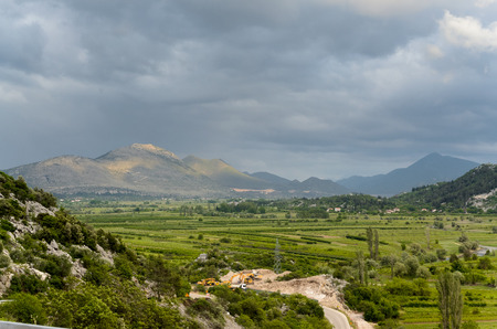 Croatian mountain and fieldsの写真素材