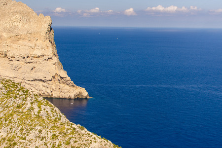 Cliffs on mallorca, near Cap De Formentorの写真素材
