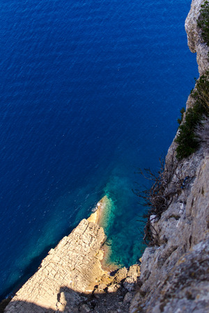 sharp cliff at the sea of Mallorcaの写真素材