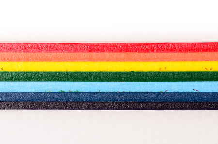 multi layered crayon up closeの写真素材