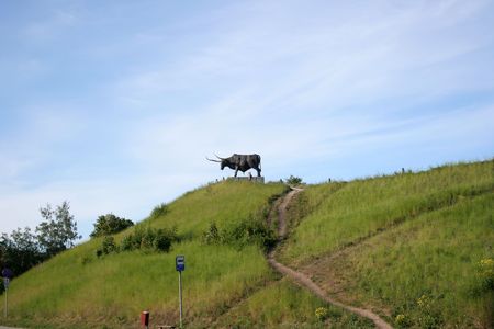The bull a symbol of city Rakvereの写真素材