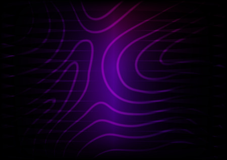 abstract violet background with curved lines and black stripeのイラスト素材
