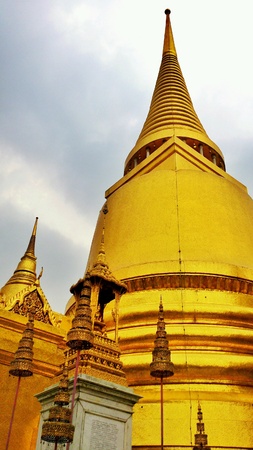 Golden Pagoda in Grand Palace and Emerald Buddha Templeの素材
