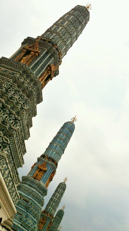 Pagodas in Grand Palace and Emerald Buddha Templeの素材