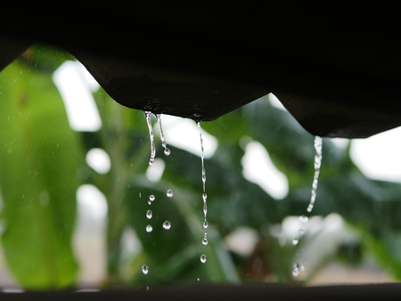 Once upon a time there was a little drop of rain. It was floating around up in the sky with a whole lot of other drops of rain.の写真素材