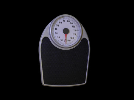 Weight Scales on blackの写真素材
