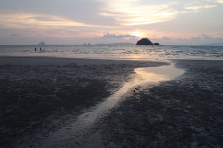 sunset beach.の写真素材