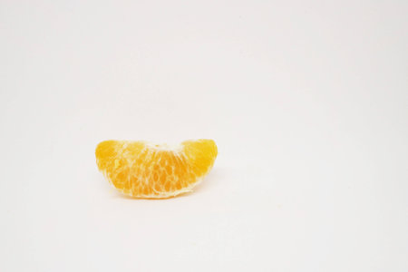 peel orange on white background.の写真素材
