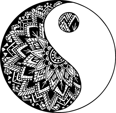 Mandala. Ethnic decorative elements. Hand drawn background. Islam, Arabic, Indian, ottoman motifs.のイラスト素材