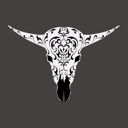Buffalo Skull Native American Totemのイラスト素材