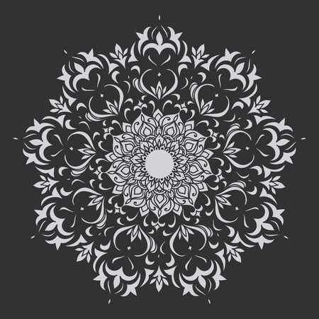 Vector Beautiful Handdrawn Mandala, Patterned Design Elementのイラスト素材