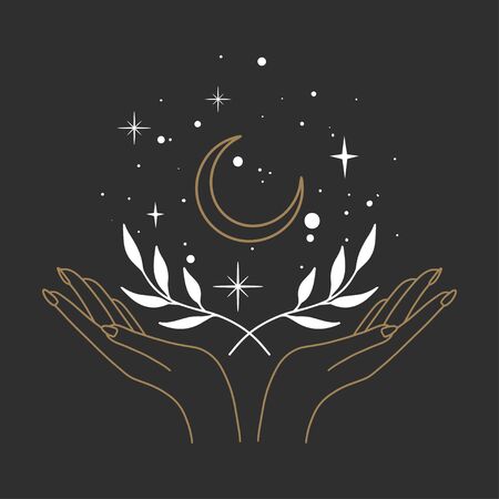 Vector abstract logo design template in trendy linear minimal styleのイラスト素材