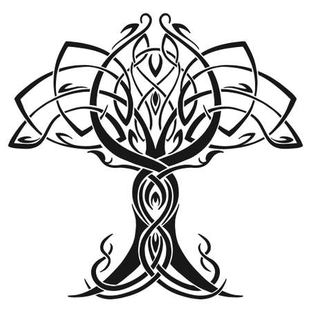 Celtic tree of life ornament designのイラスト素材