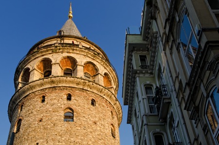 Galata Tower in Istanbul Turkeyのeditorial素材