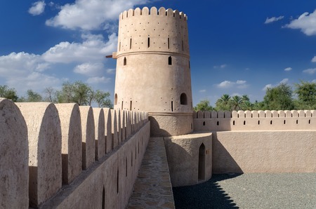 Jalan Bani Bu Hassan Fort - the 13th century renovated fort, Sultanate of Omanのeditorial素材