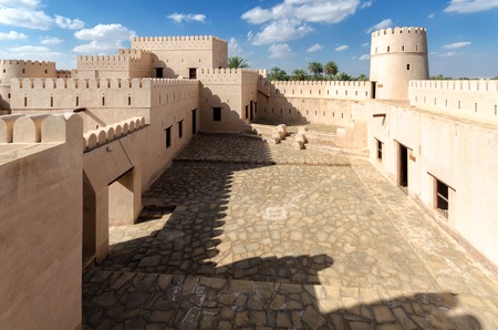 Jalan Bani Bu Hassan Fort - the 13th century renovated fort, Sultanate of Omanのeditorial素材