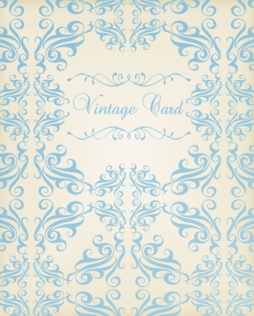 Vintage background card in Victorian styleのイラスト素材