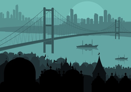 Vintage Europe city landscape illustrationのイラスト素材
