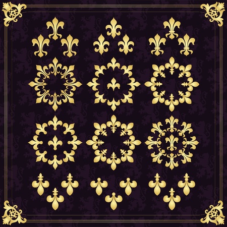Vintage wedding invitation frame  elements illustrationのイラスト素材