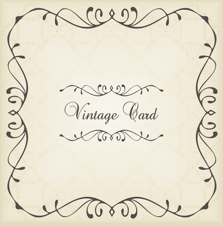 Vintage vector decorative frame for book cover or card backgroundのイラスト素材