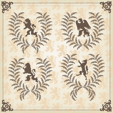 Vintage frames and elements illustration collectionのイラスト素材
