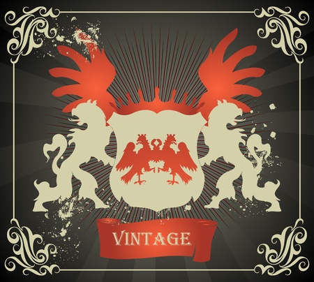 Coat of arms vector backgroundのイラスト素材