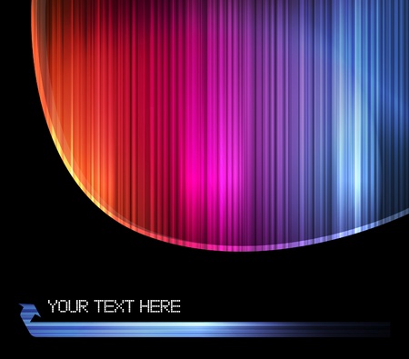 Neon abstract lines design on dark background vectorのイラスト素材