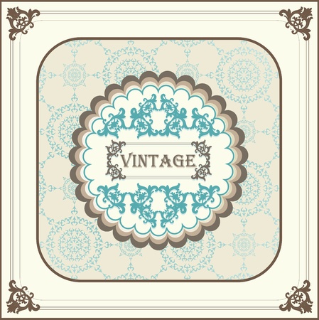 Vintage menu vector background with blue elementsのイラスト素材