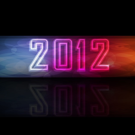 Neon abstract light lines design on dark background vector