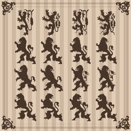 Vintage royal birds coat of arms illustrationのイラスト素材
