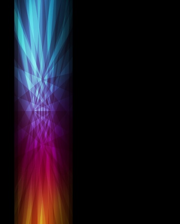 Neon abstract lines design on dark background vectorのイラスト素材
