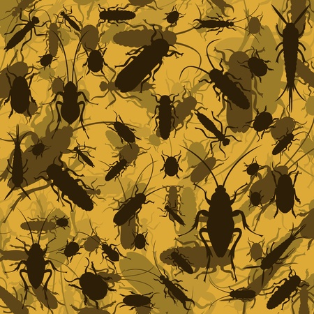 Insect and microbe environment colorful illustration backgroundのイラスト素材