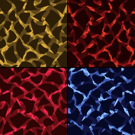 Reptile skin pattern illustration collection backgroundのイラスト素材