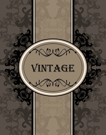 Vintage vector background for book cover or cardのイラスト素材