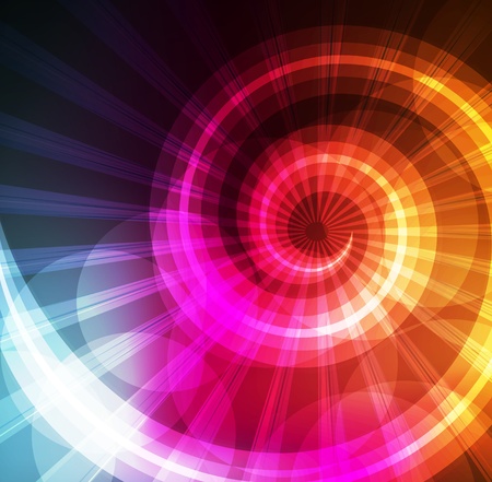 Neon abstract lines design on dark background vector for posterのイラスト素材