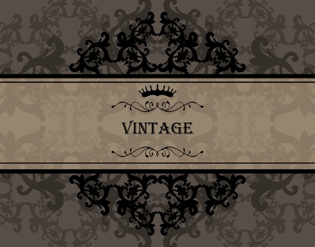 Vintage vector background for book cover or cardのイラスト素材