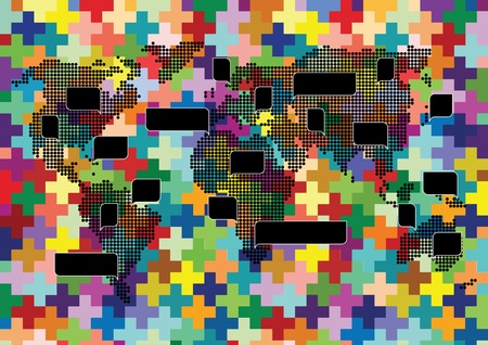 Colorful speech bubbles and balloons illustration collection background vectorのイラスト素材