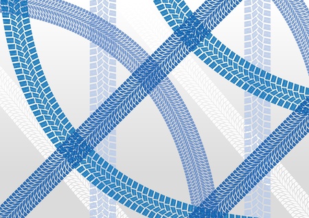 Winter tire tracks pattern illustration background のイラスト素材