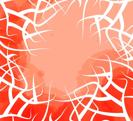 Abstract watercolor background stylized treesのイラスト素材