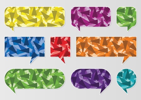 Colorful speech bubbles and balloons illustration collection background vectorのイラスト素材