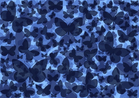 Butterfly colorful romantic illustration background のイラスト素材