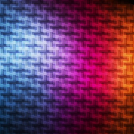 Neon abstract lines design on dark background のイラスト素材