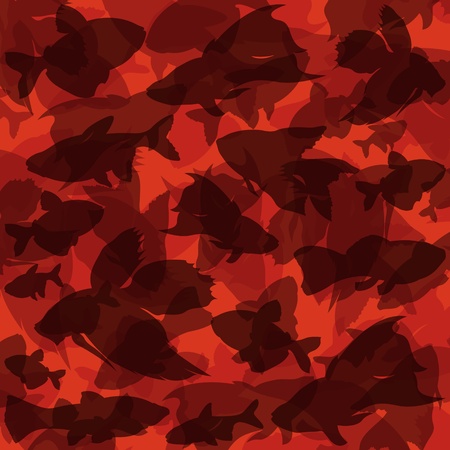 Exotic fishes colorful illustration background vectorのイラスト素材