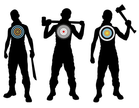 Targets with aims vector backgroundのイラスト素材