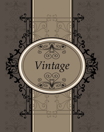 Vintage vector frame background with copy space for textのイラスト素材