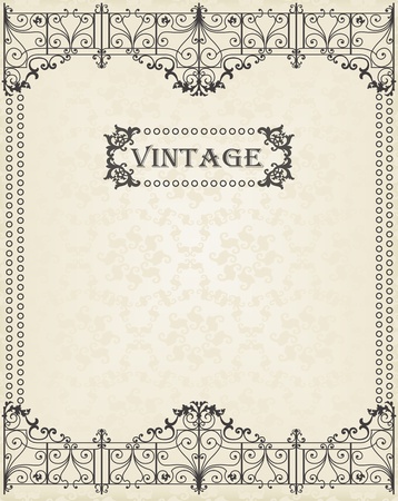 Vintage vector frame background with copy space for textのイラスト素材