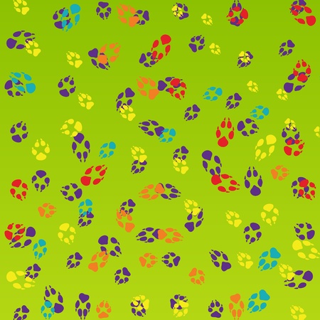 Animal tracks vector backgroundのイラスト素材