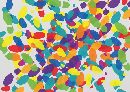 Man and woman colorful shoe footprints illustration collection background vectorのイラスト素材