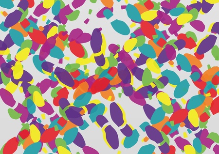 Man and woman colorful shoe footprints illustration collection background vectorのイラスト素材