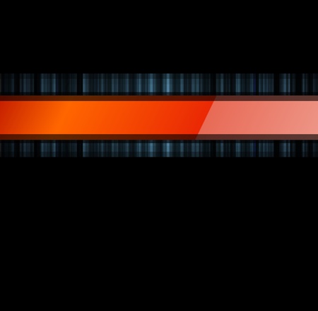 Abstract dark background vector with orange glossy elementのイラスト素材